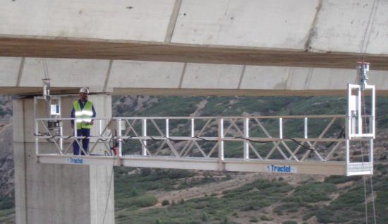 Andamio elctrico liras extremas en puente