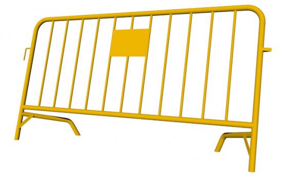 Valla de obra peatonal inclinada